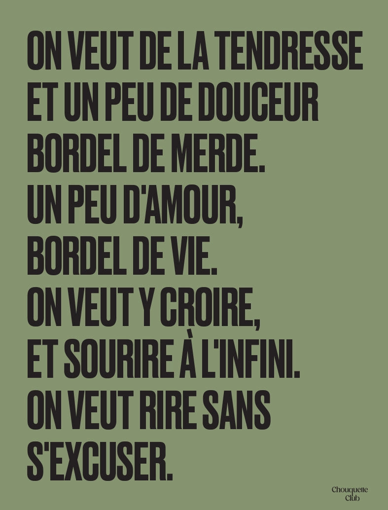 Mantra #2 – kaki et noir CHOUQUETTE CLUB