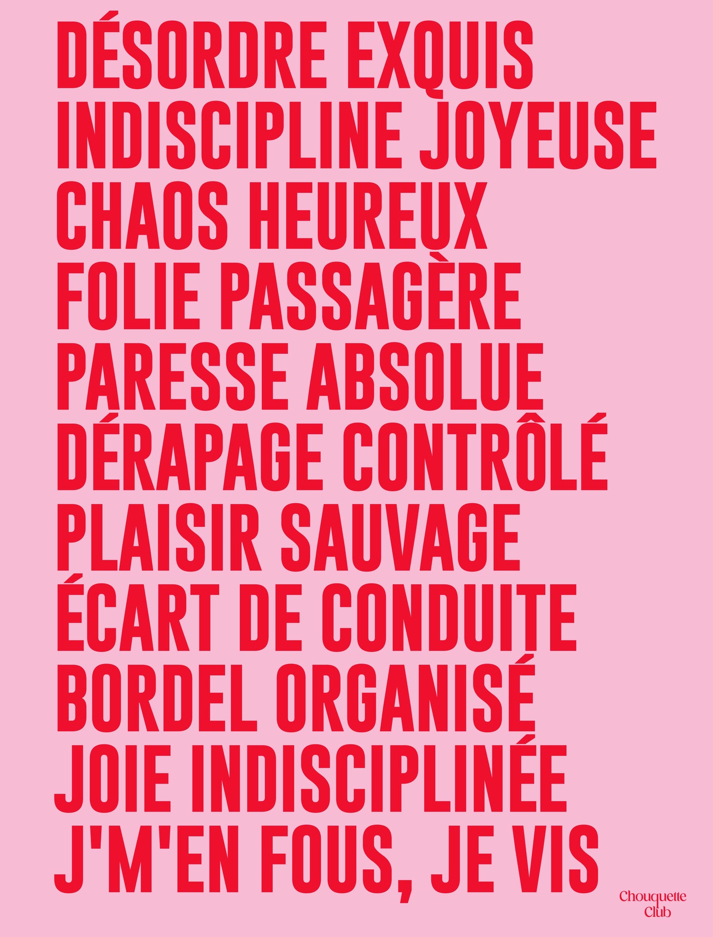 poster mantra rose et rouge de chouquette club