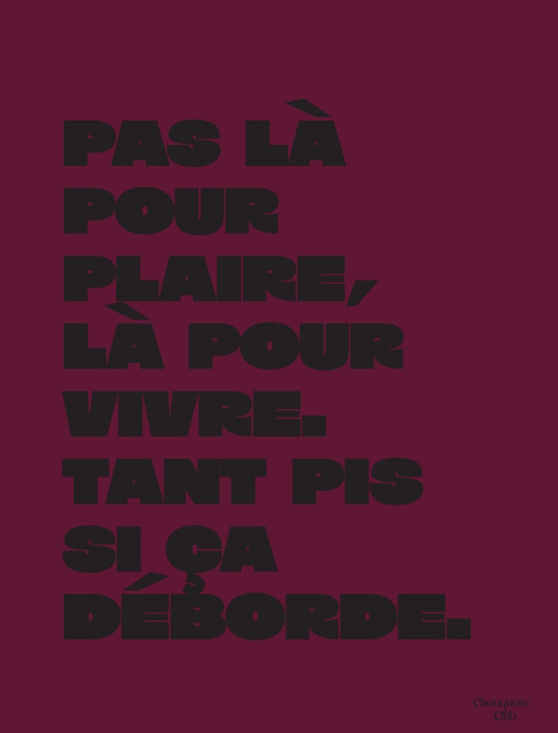 Mantra #4 – “Pas là pour plaire " prune et noir