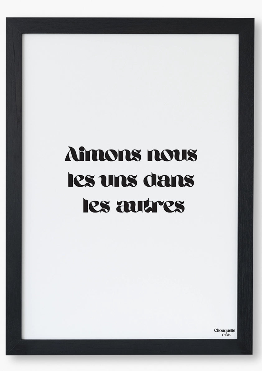 affiche graphique cadre noir