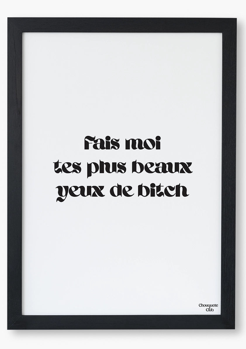 affiche graphique cadre noir