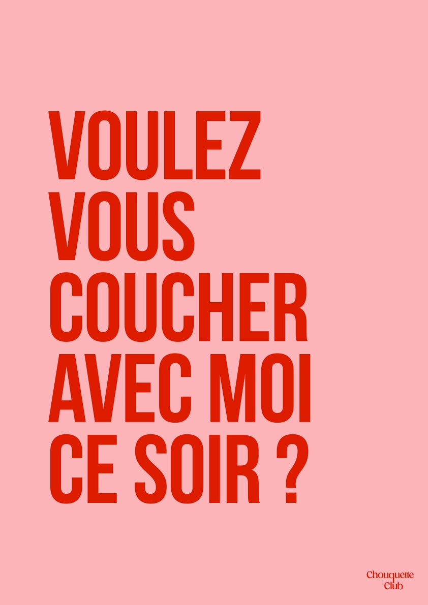 affiche Voulez-vous coucher avec moi ce soir?