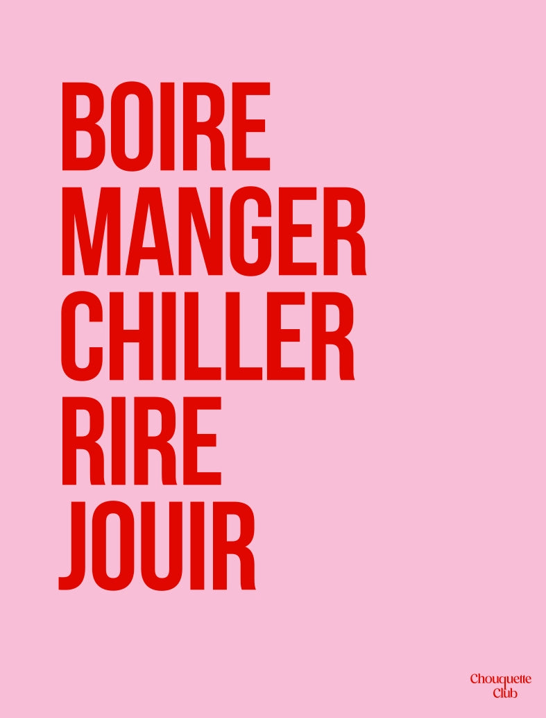 affiche boire manger chiller