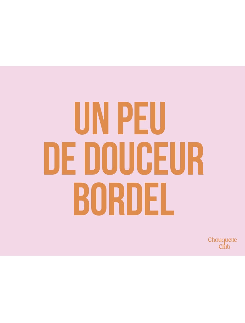 Affiche "Un peu de douceur" (terracota et rose)