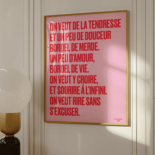 Idée de cadeaux de Fête des Mères : Offrir une affiche originale de Chouquette Club