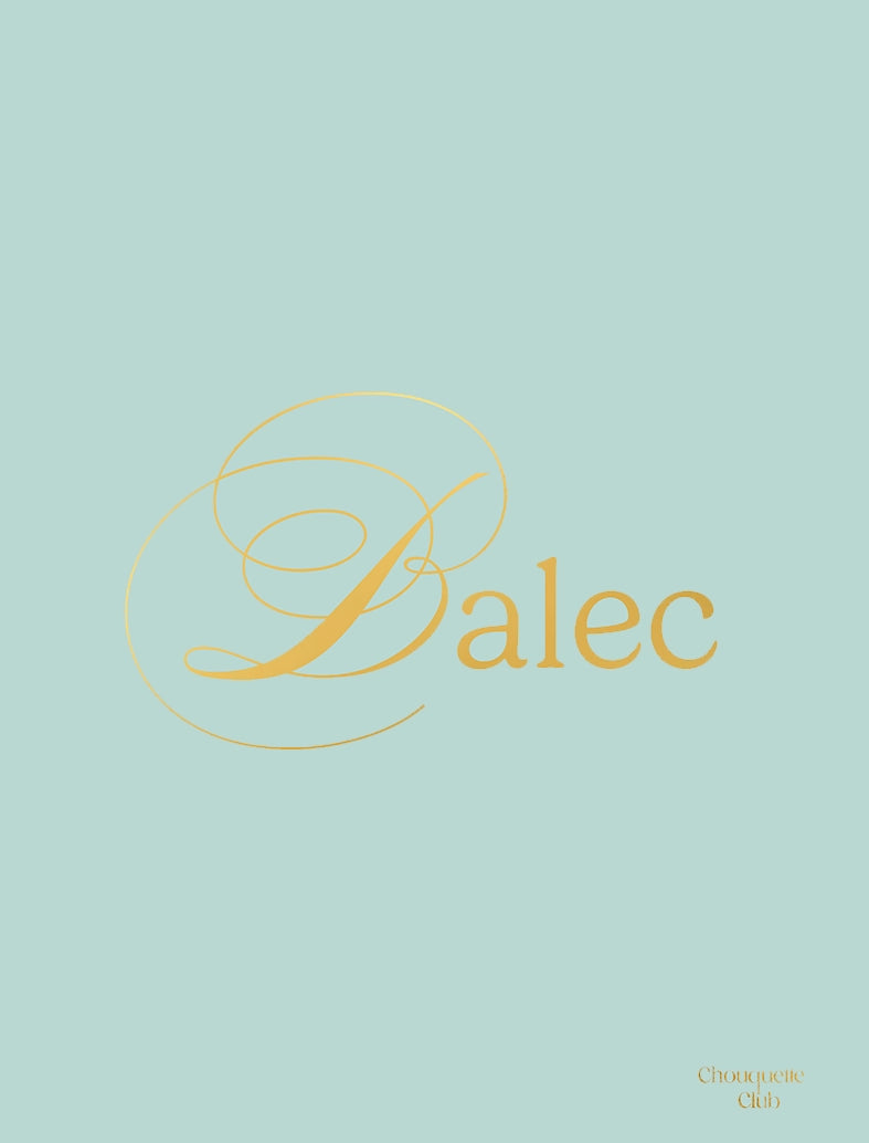 Affiche “balec” -lettrage doré fond bleu céladon de Chouquette Club