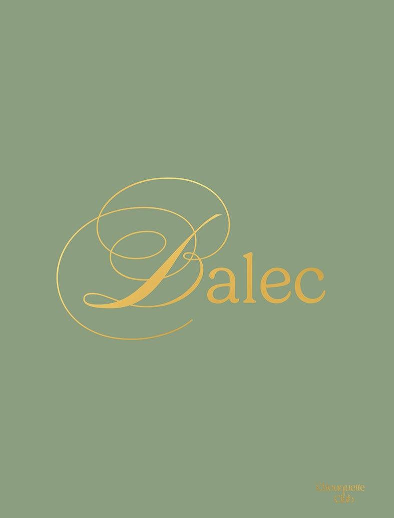 Affiche “balec” -lettrage doré fond kaki de Chouquette Club