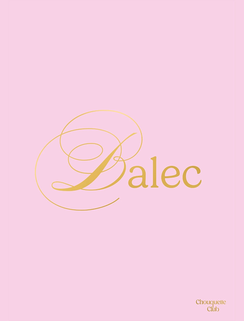 Affiche “balec” -lettrage doré fond rose de Chouquette Club
