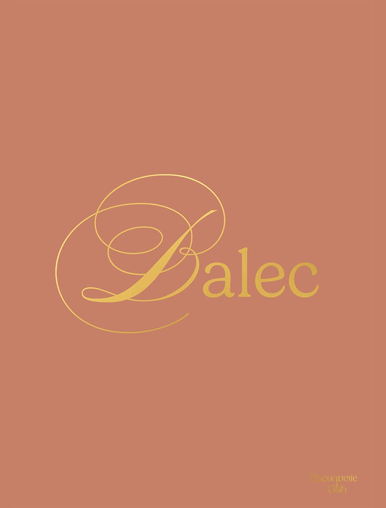 Affiche “balec” -lettrage doré fond terracota de Chouquette Club