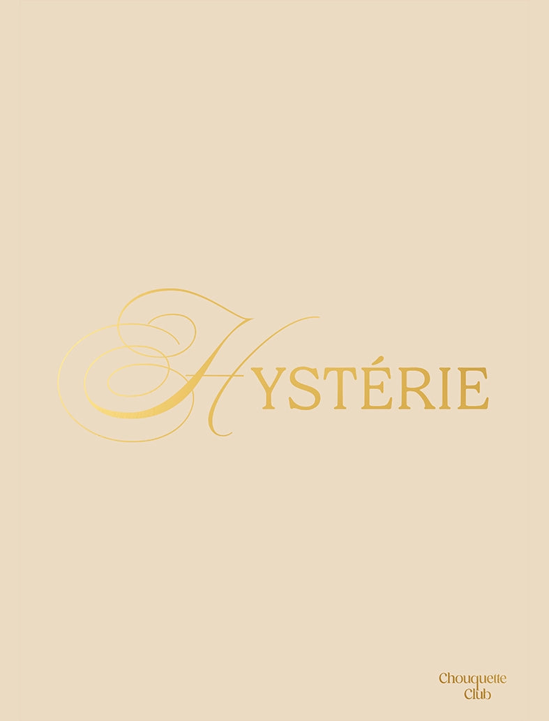 Affiche “Hystérie" - lettrage doré de Chouquette Club fond fond beige
