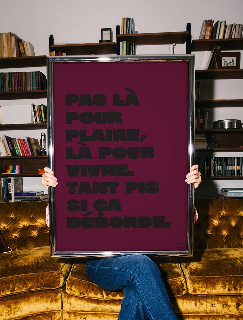 Mantra #4 – “Pas là pour plaire " prune et noir