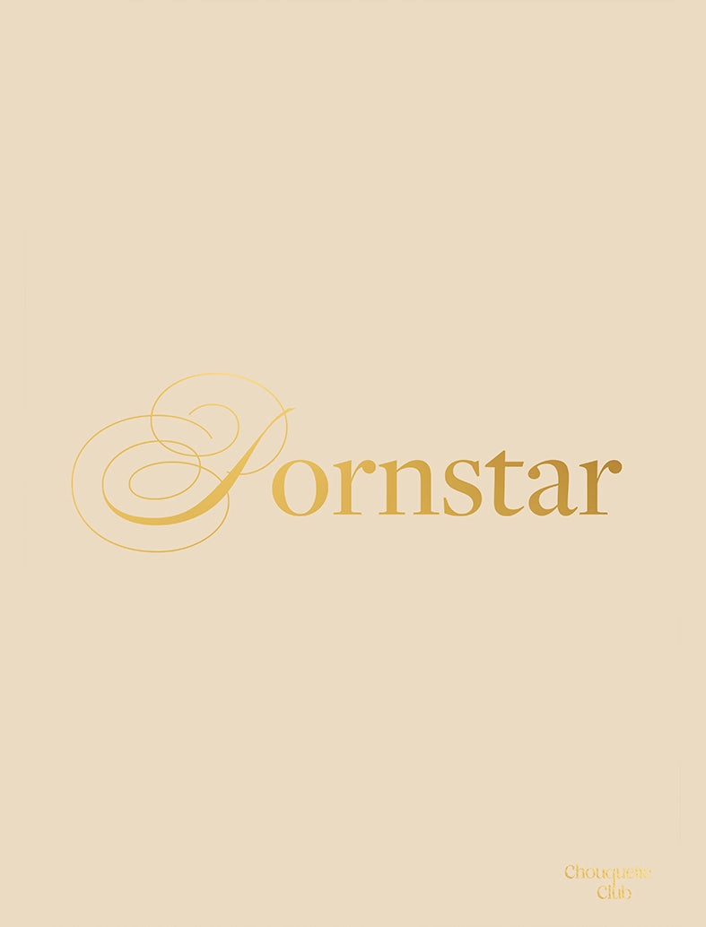 Affiche “Pornstar" - lettrage doré fond beige