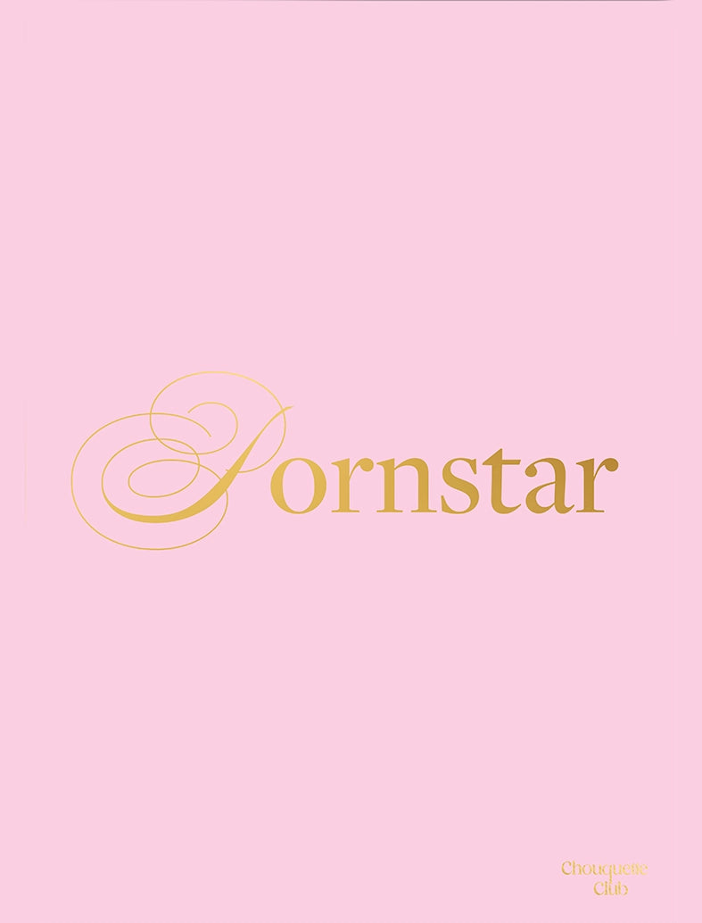 Affiche “Pornstar" - lettrage doré fond rose