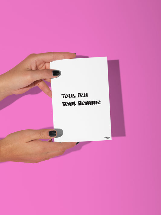 Carte postale Tout feu, tout flemme