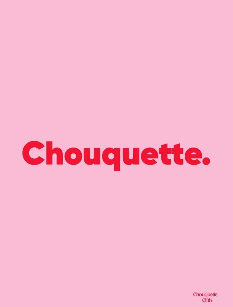 Chouquette (rose et rouge) affiche de la marque Chouquette Club