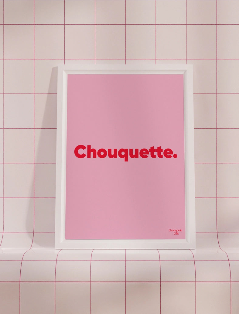 Chouquette (rose et rouge) affiche de la marque Chouquette Club