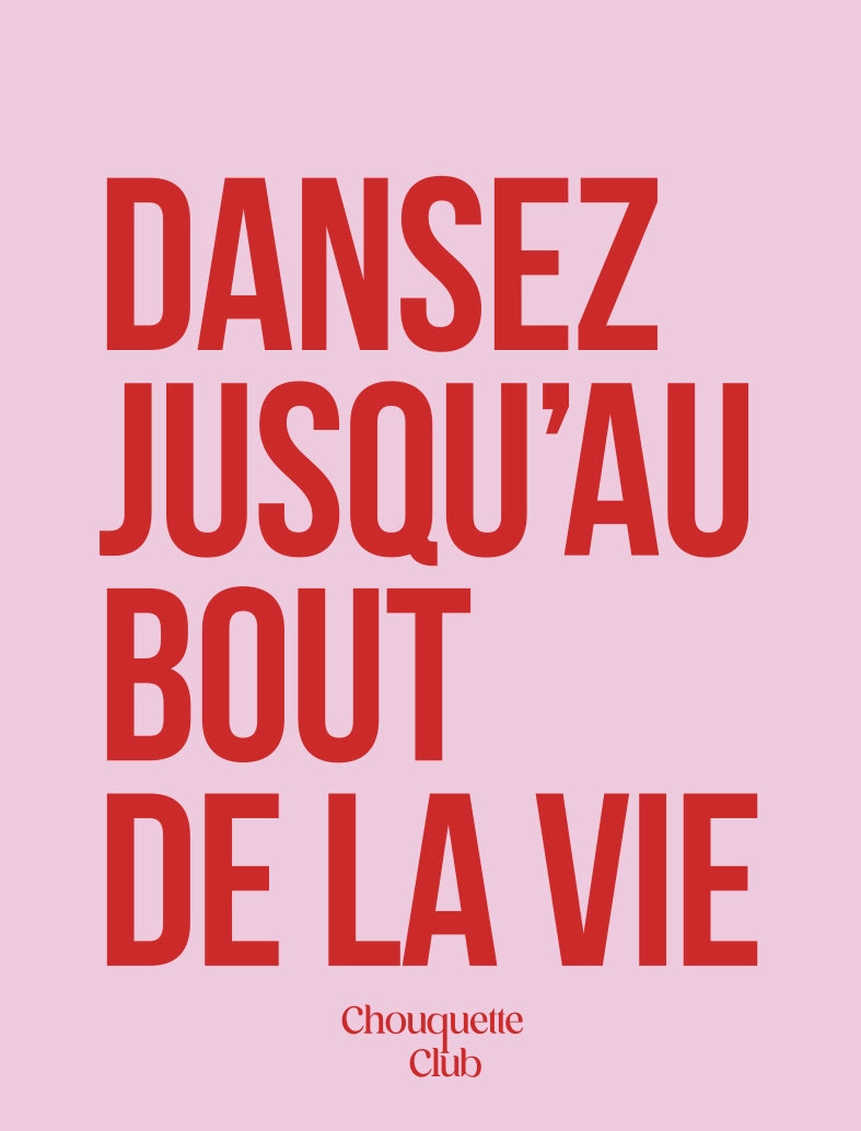 Mug "Dansez jusqu'au bout de la vie" rose et rouge