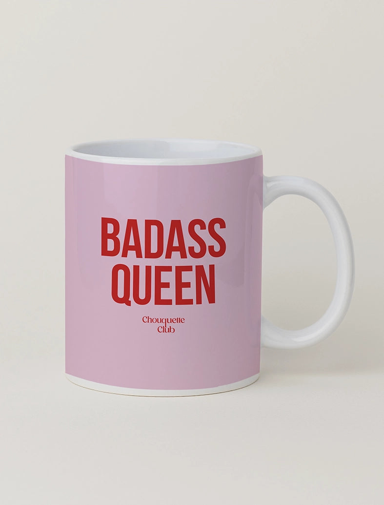 Le mug "Badass Queen" rouge et rose