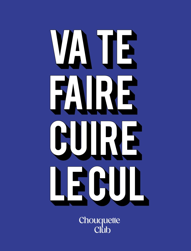 Mug "Va te faire cuire le cul" bleu électrique