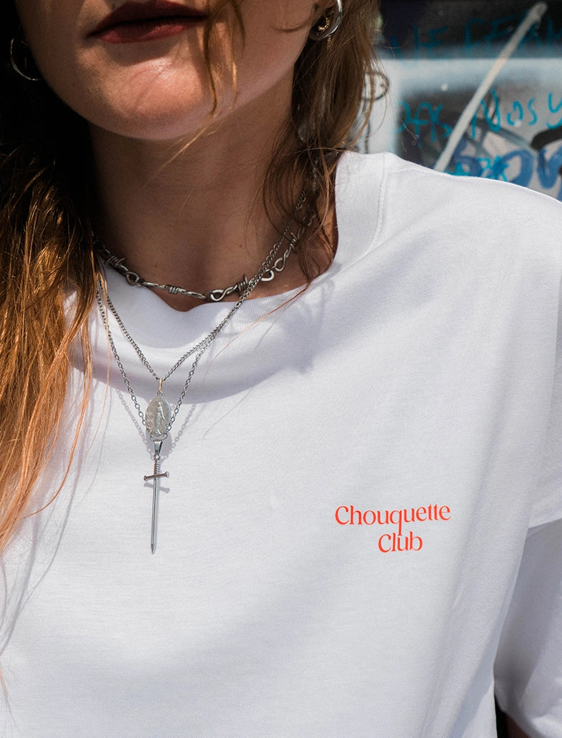 Tee-shirt femme Chouquette Club logo rouge devant