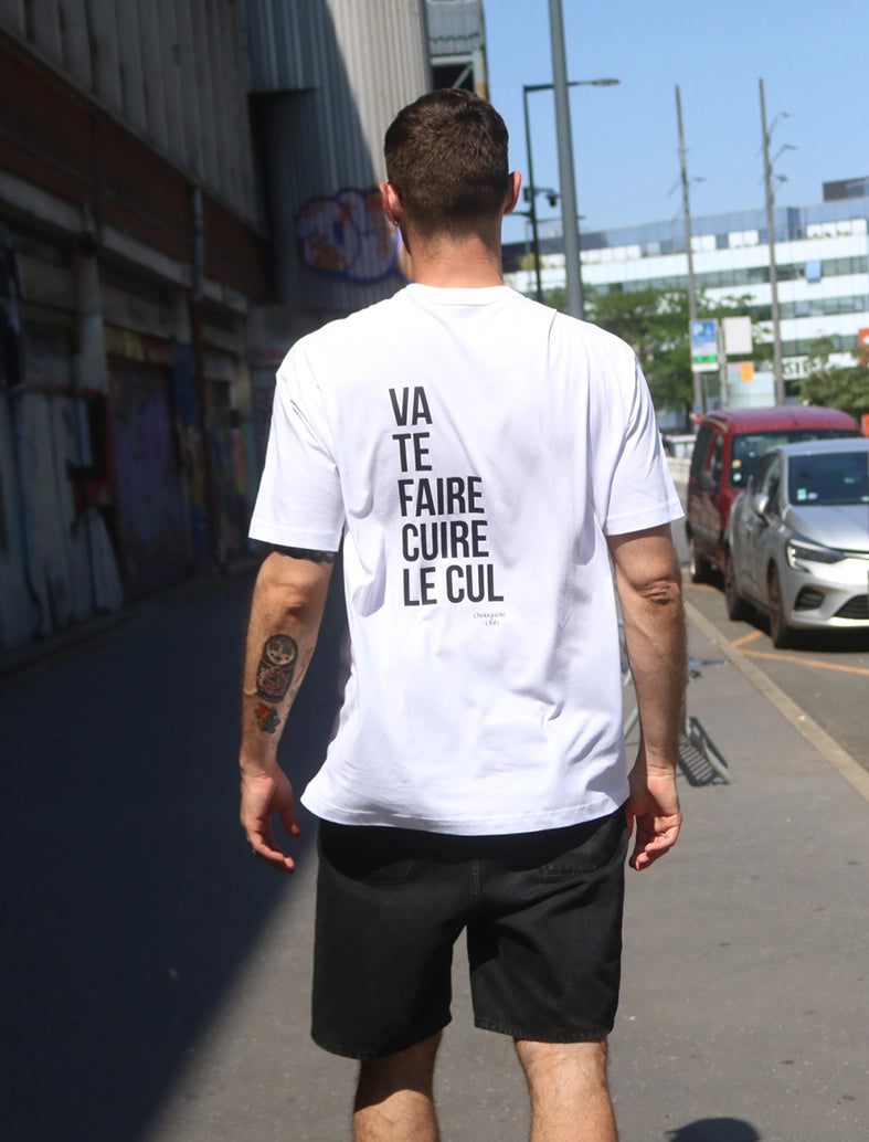 tee-shirt oversize "Va te faire cuire le cul" en coton bio
