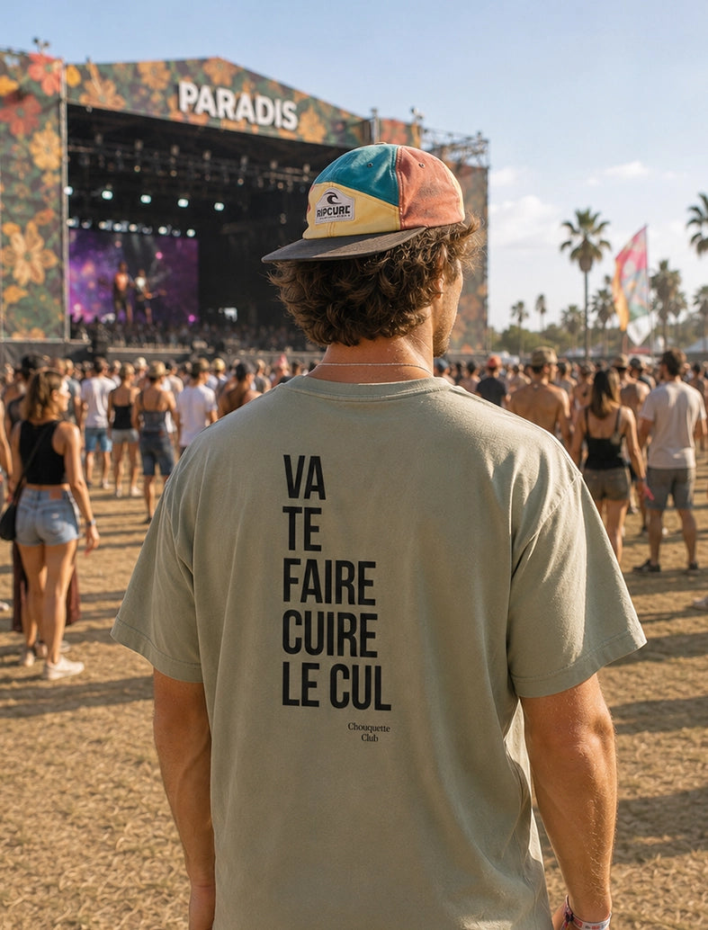 Tee-shirt homme "Va te faire cuire le cul" kaki