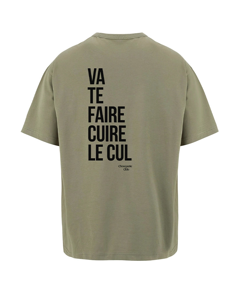 Tee-shirt homme "Va te faire cuire le cul" kaki